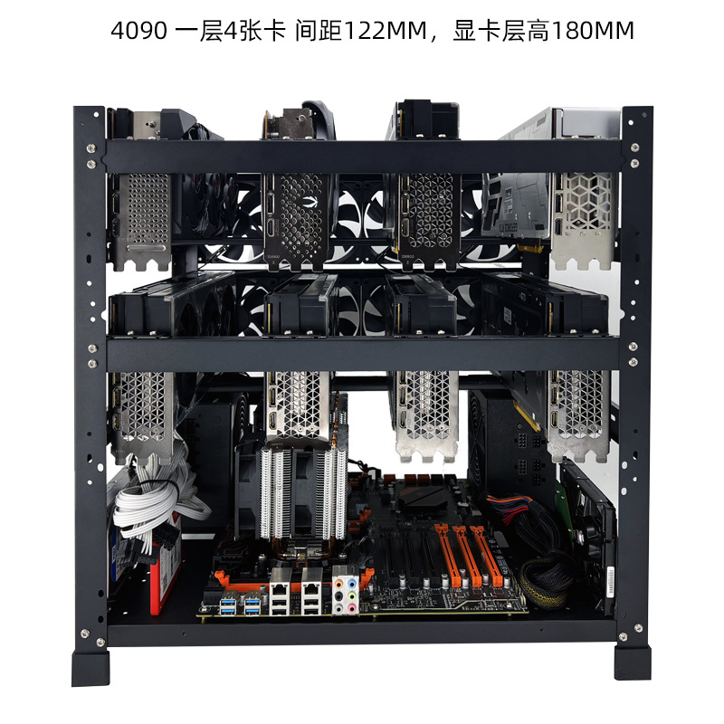 İstiflenebilir Açık Hava GPU R - Gpu Mining Rig Frame 8 Gpu incelemesi ve fiyatı