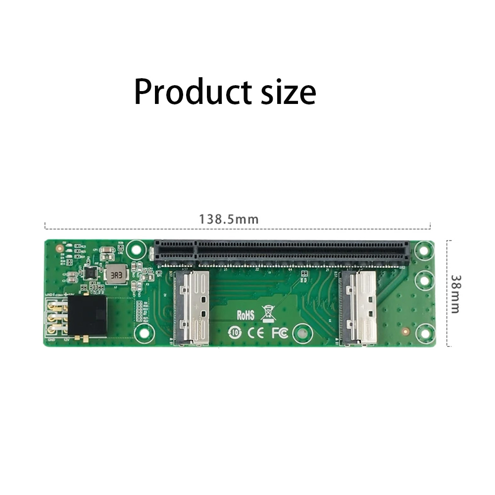 Daha Hızlı 2 x MCIO 8i - PCIe  - Pcie 5.0 Gpu Riser Cable incelemesi ve fiyatı